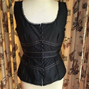 ⬇️ Antonio Melani Button Front Dressy Tank/Top Sz6